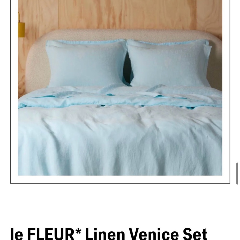 Parachute Linen Duvet Cover Set in Light Blue